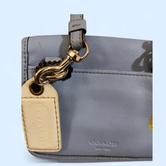 Coach Legacy Leather Mini XB 48005 Periwinkle Blue Crossbody Bag Tag Customized - Picture 8 of 9